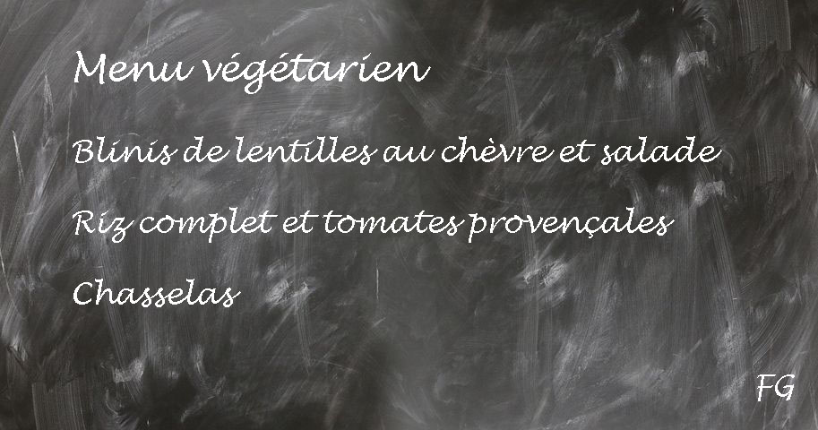 Idée de menu végétarien avec les blinis de lentilles