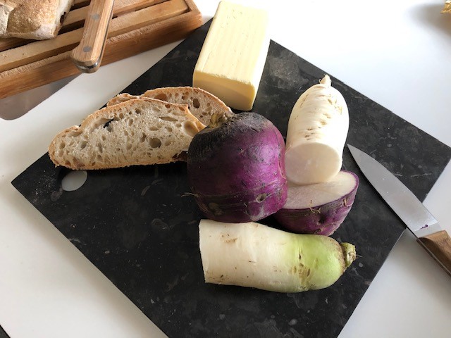 Radis bleu d’automne, blanc daïkon et rose de Chine