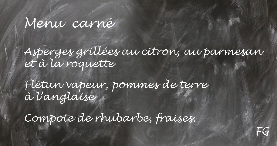 Idée de menu carné à partir de la recette des asperges grillées au citron, au parmesan et à la roquette