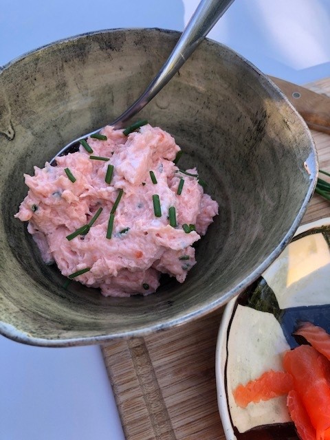 Rillettes de truite fumée à la ricotta et à l’aneth