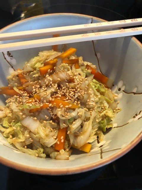 Chou chinois sauté au wok